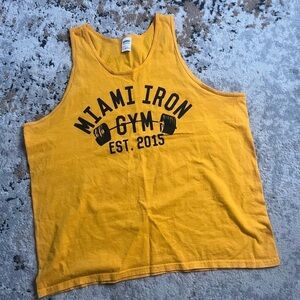 Miami Iron Gym Yellow Tank Top
